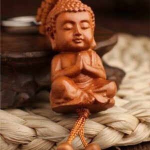 Buddha Wooden Keychain
