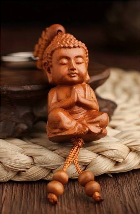 Buddha Wooden Keychain